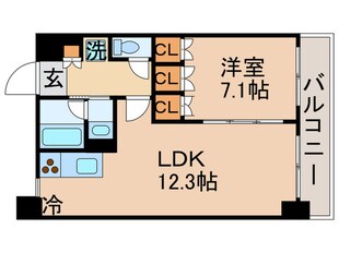 レジディア月島Ⅲの物件間取画像